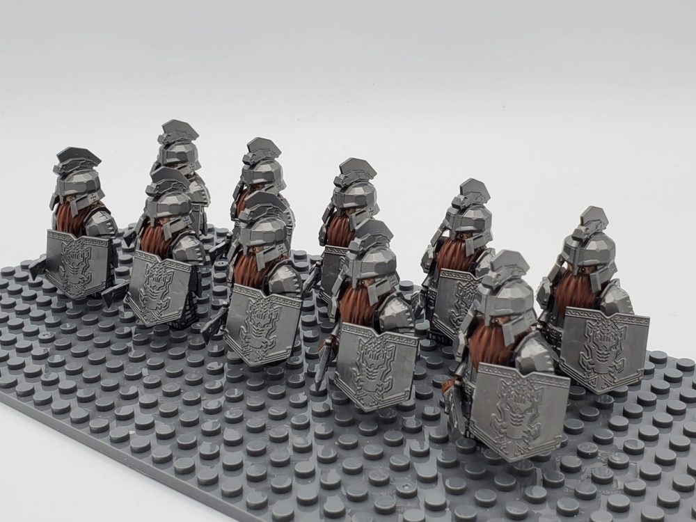 Lord the Rings Iron Hill Dwarves Long Swords Minifigure Set 10pcs - Image 3
