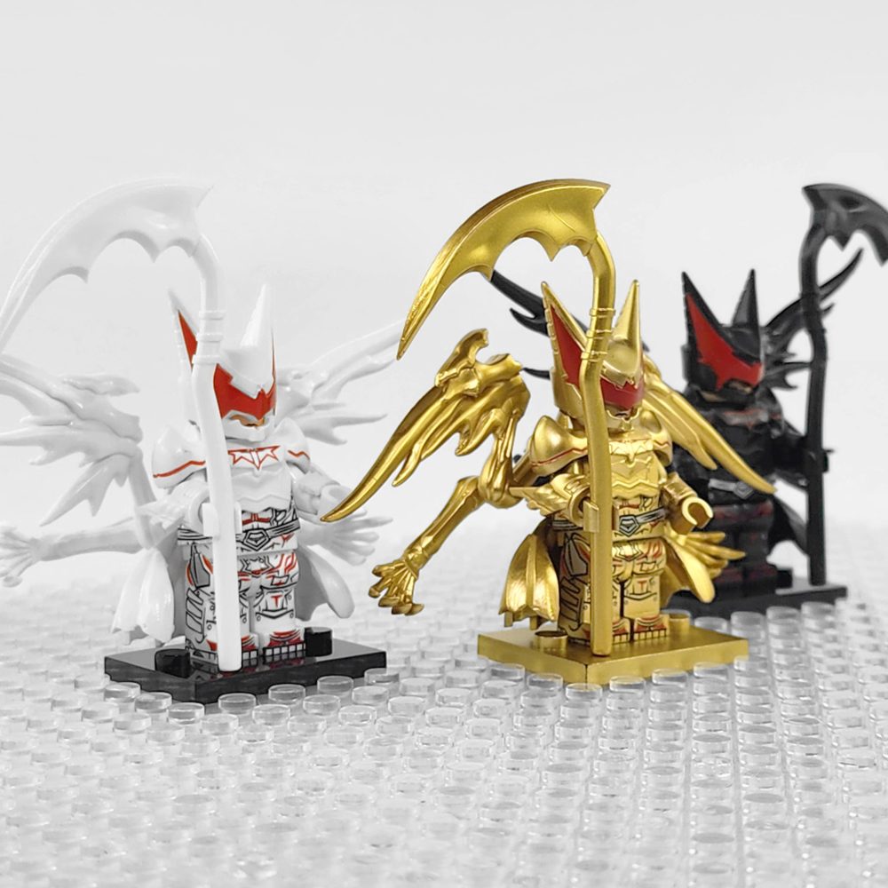Batman Hellbat Heavy Armour White Black Gold Minifigure Set 3pcs - Image 6