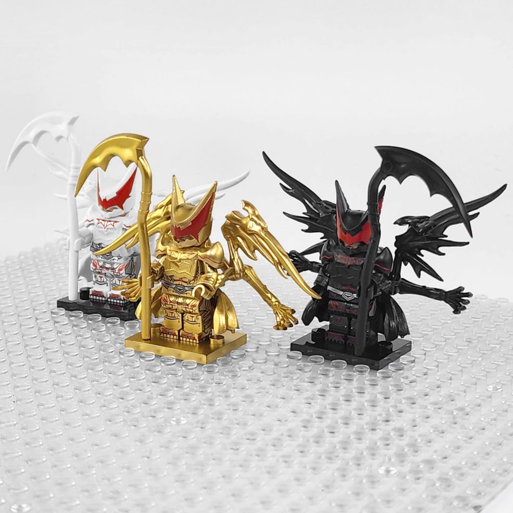 Batman Hellbat Heavy Armour White Black Gold Minifigure Set 3pcs - Image 3