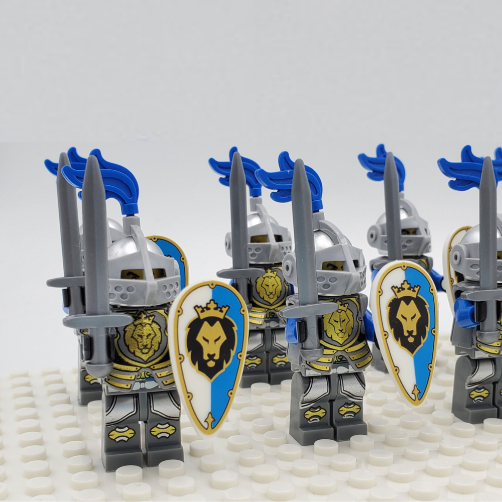 blue-lion-knights-style-1-minifigures-set-of-10pcs