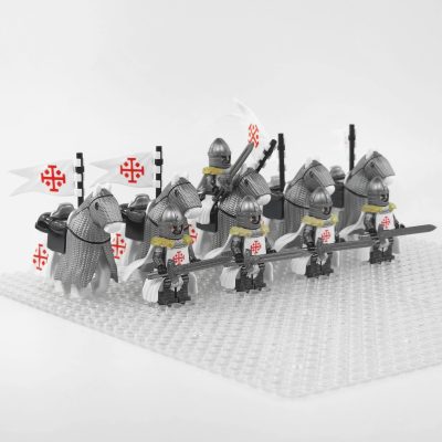 crusades-mounted-holy-sepulchre-knights-armored-warhorse-minifigure-set-of-10pcs-with-assortment-of