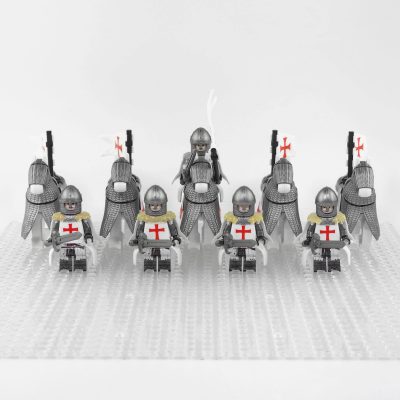 crusades-mounted-knights-templars-armored-warhorse-minifigure-set-of-10pcs-with-assortment-of