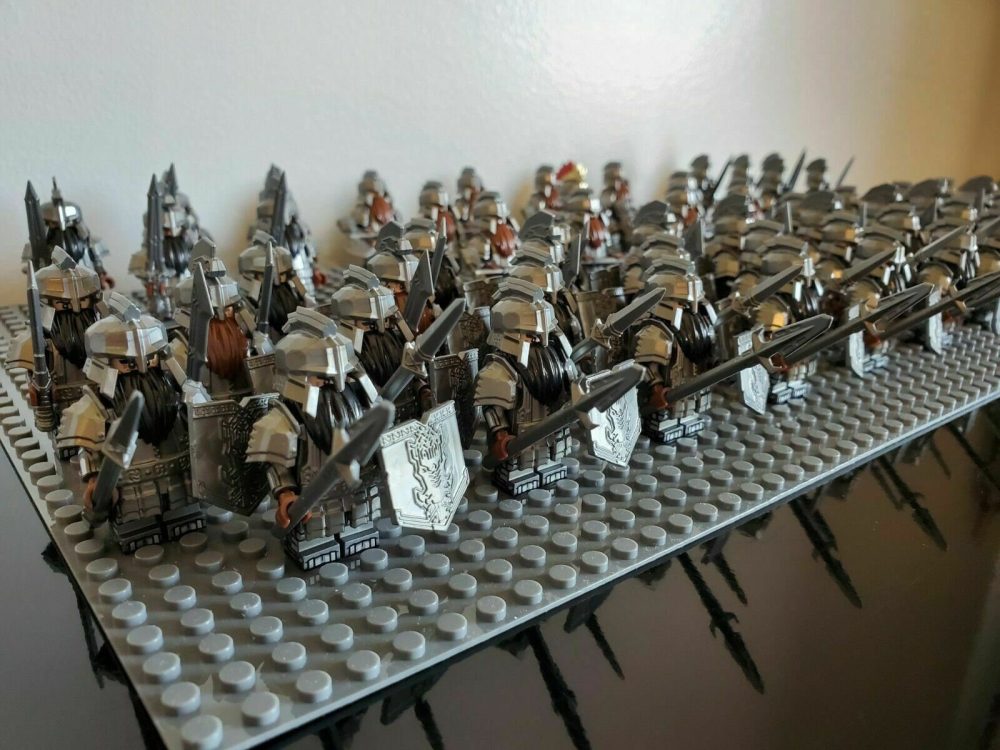 Lord the Rings Dwarves/Dwarf Erebor Dain II Ironfoot Minifigure Army Set 61pcs - Image 2