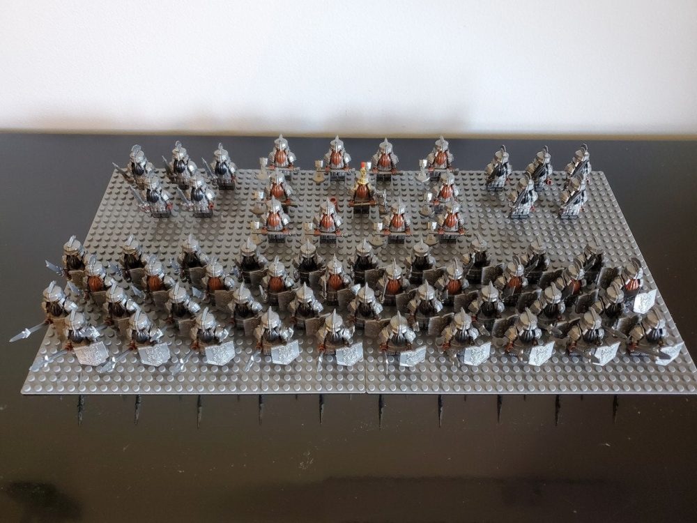 Lord the Rings Dwarves/Dwarf Erebor Dain II Ironfoot Minifigure Army Set 61pcs