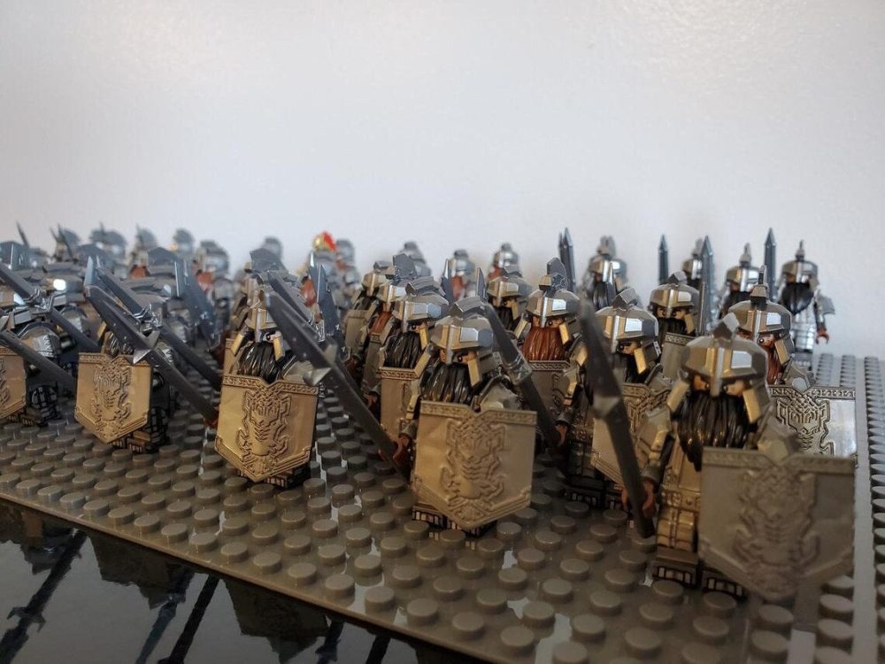 Lord the Rings Dwarves/Dwarf Erebor Dain II Ironfoot Minifigure Army Set 61pcs - Image 5