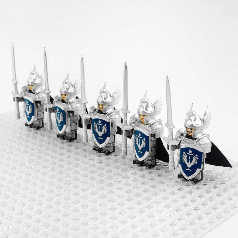Lord the Rings Dol Amroth Two Hand Swordsmen Soldiers Numenor Minifigures Set 5pcs - Image 2