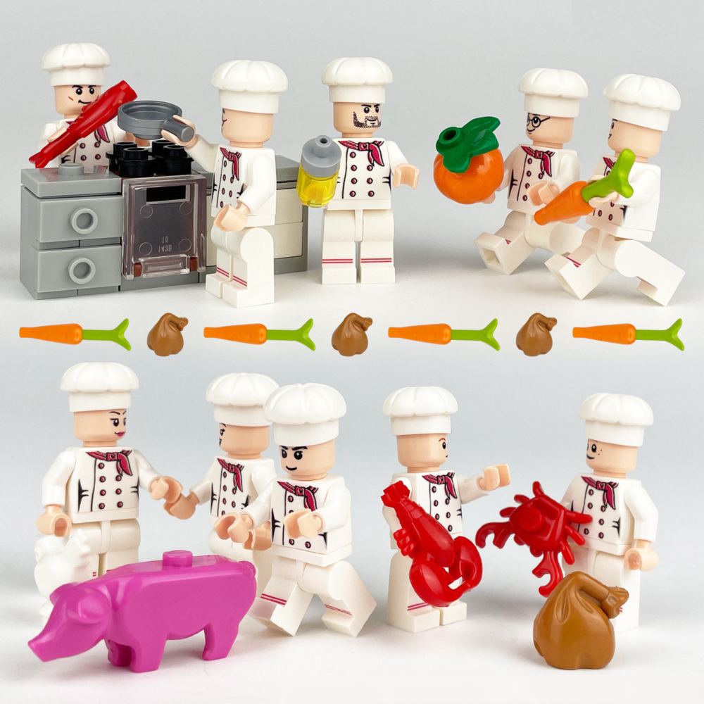 junior-chefs-cooking-team-minifigure-set-of-10pcs-with-foods-accessories