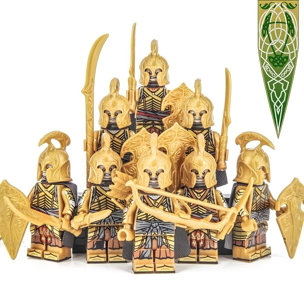 Lord the Rings High Elves vs Uruk Hai Minifigure Set 16pcs - Image 3