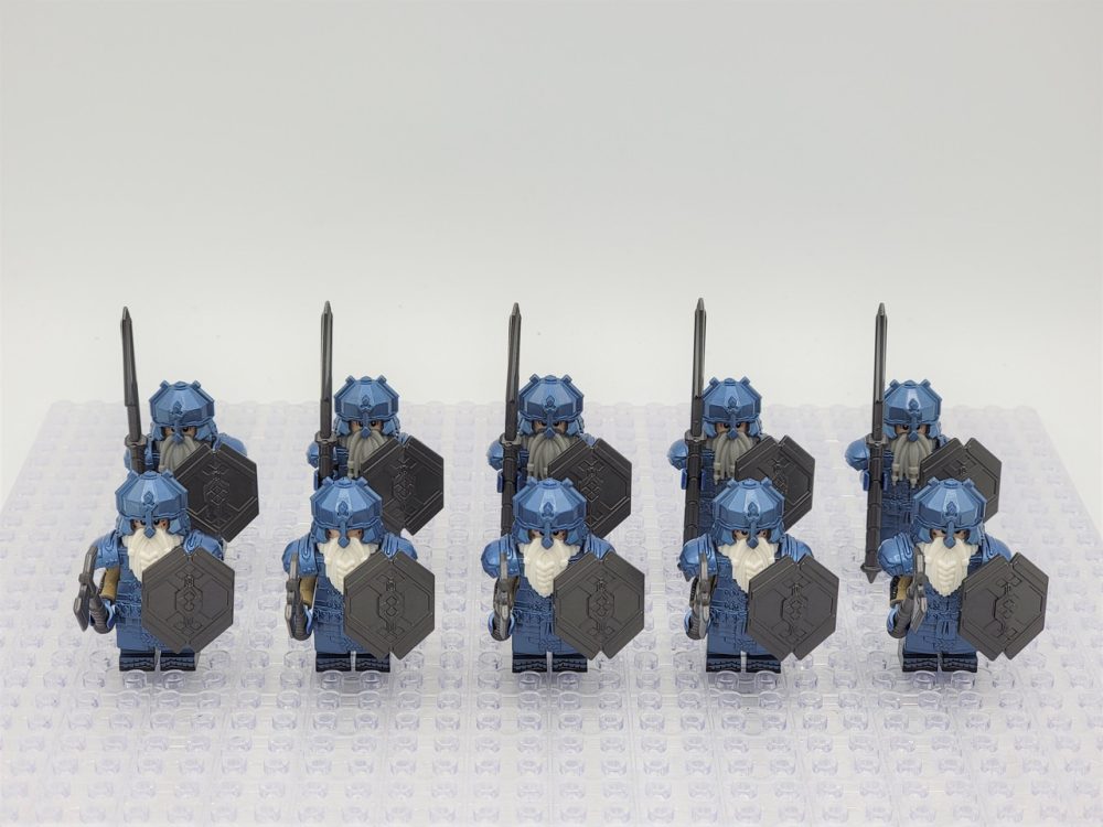 Lord the Rings Erebor Dwarves Cobalt Armour Minifigure Set 10pcs