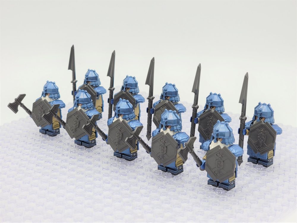 Lord the Rings Erebor Dwarves Cobalt Armour Minifigure Set 10pcs - Image 3