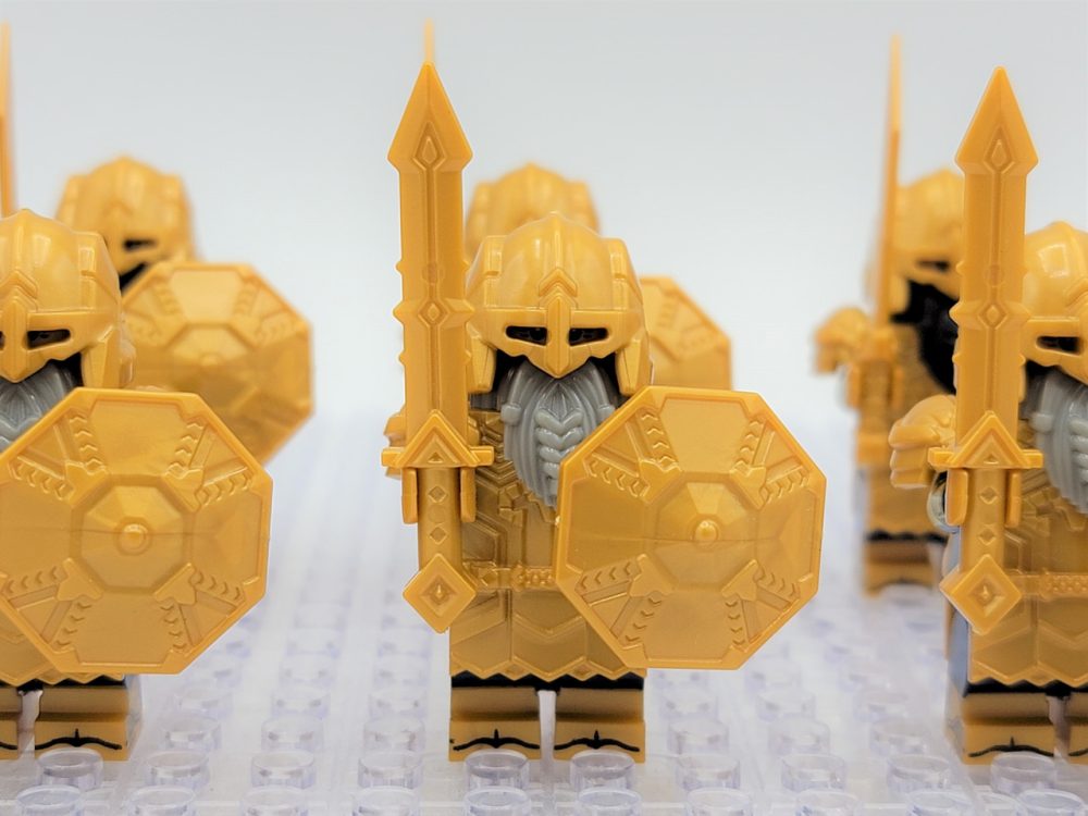 Lord the Rings Erebor Dwarves Gold Armour Minifigure Set 10pcs - Image 6