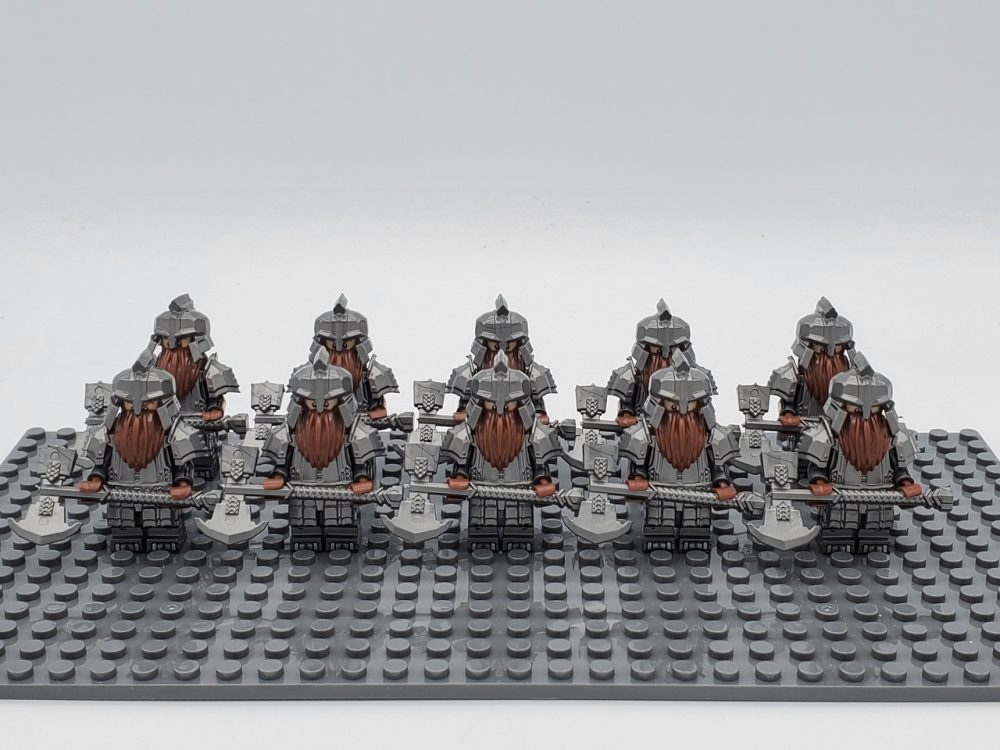 Lord the Rings Iron Hill Dwarves Axes Minifigure Set 10pcs