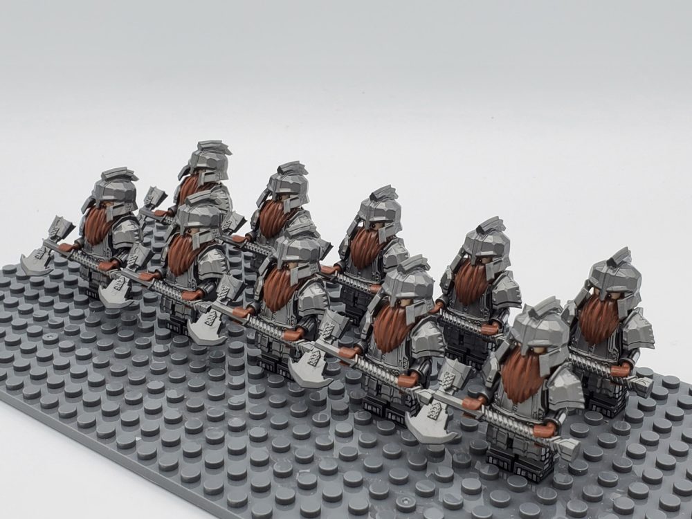 Lord the Rings Iron Hill Dwarves Axes Minifigure Set 10pcs - Image 3