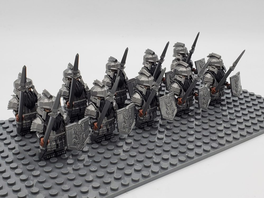 Lord the Rings Iron Hill Dwarves Spears Minifigure Set 10pcs - Image 2