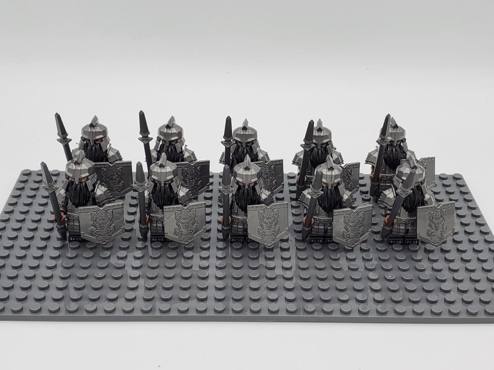 Lord the Rings Iron Hill Dwarves Spears Minifigure Set 10pcs
