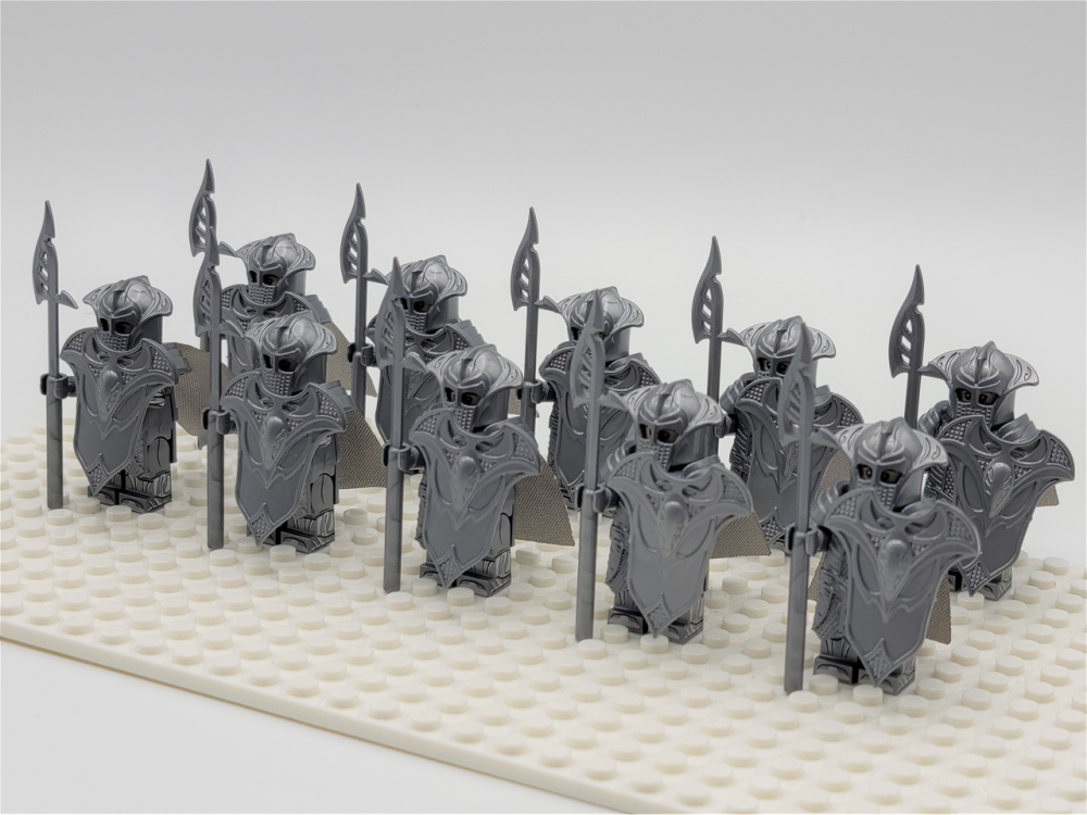 Lord the Rings Mirkwood Sentry Elves Spears Minifigure Set 10pcs - Image 3