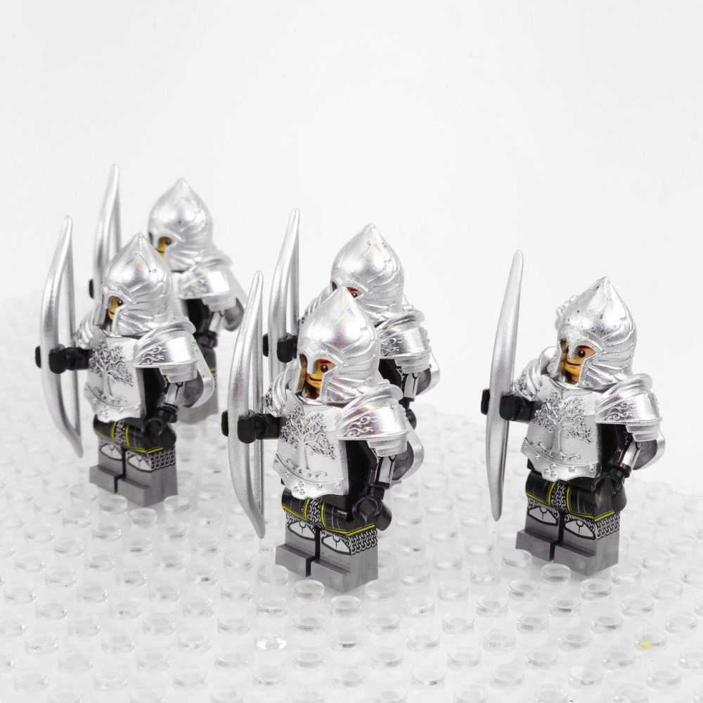 Lord the Rings Soldiers Gondor Bows Minifigures Set 5pcs - Image 2
