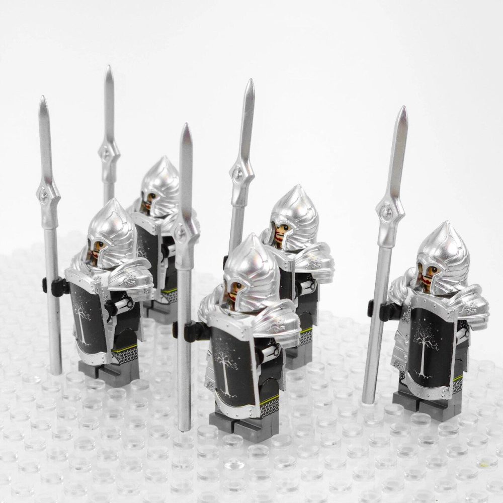 Lord the Rings Soldiers Gondor Spears Minifigures Set 5pcs - Image 3