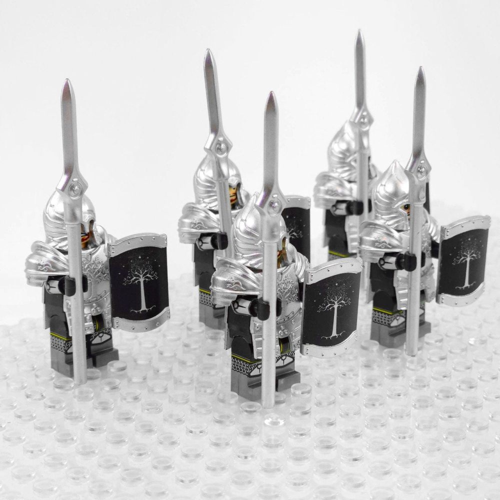 Lord the Rings Soldiers Gondor Spears Minifigures Set 5pcs - Image 2