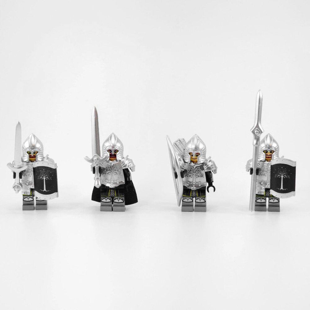 Lord the Rings Soldiers Gondor Swords Minifigures Set 5pcs - Image 5