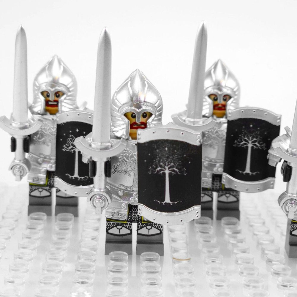 Lord the Rings Soldiers Gondor Swords Minifigures Set 5pcs - Image 4