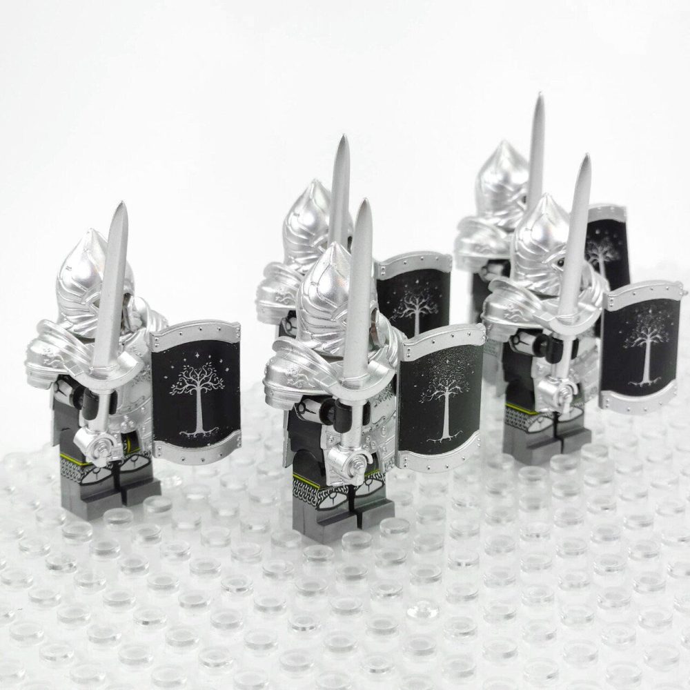 Lord the Rings Soldiers Gondor Swords Minifigures Set 5pcs - Image 3