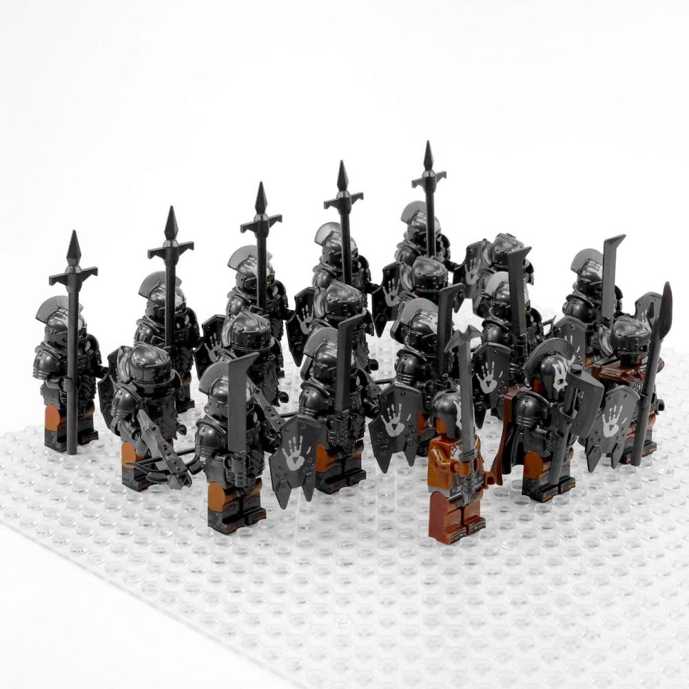 Lord the Rings Uruk-Hai Heavy Infantry Minifigure Set 18pcs - Image 4
