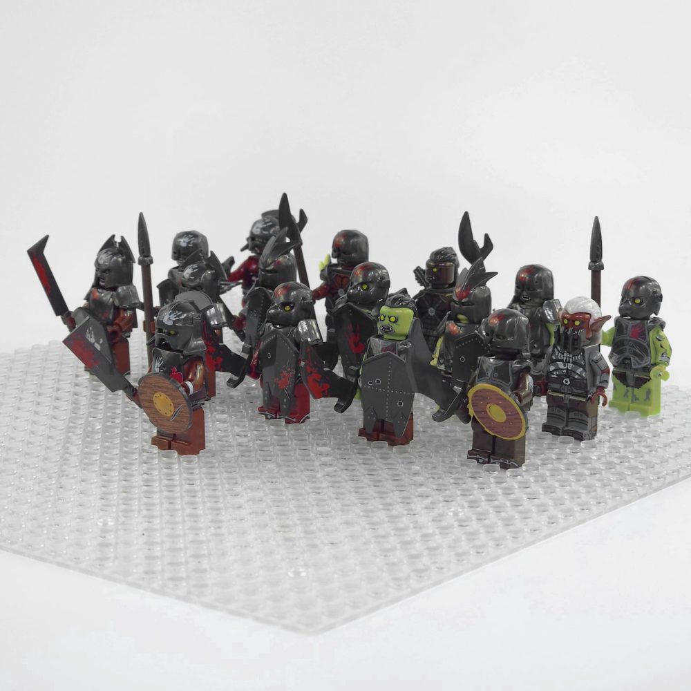 Lord the Rings Uruk-Hai Orcs and Goblins Minifigure Set 16pcs - Image 6