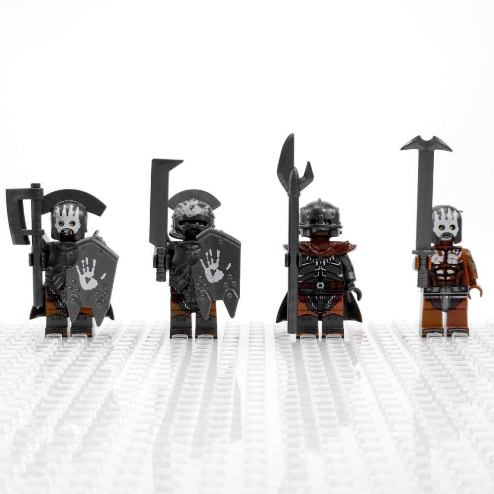 Lord the Rings Uruk-Hai White Hand Minifigure Set 8pcs - Image 7