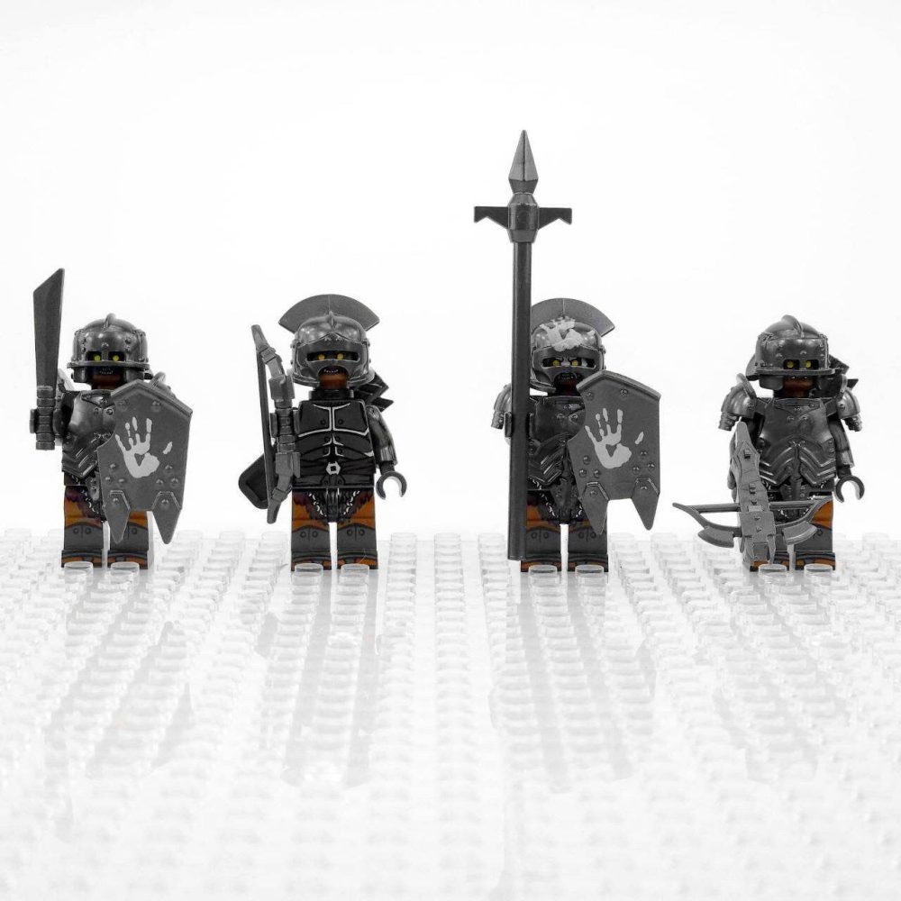 Lord the Rings Uruk-Hai White Hand Minifigure Set 8pcs - Image 6