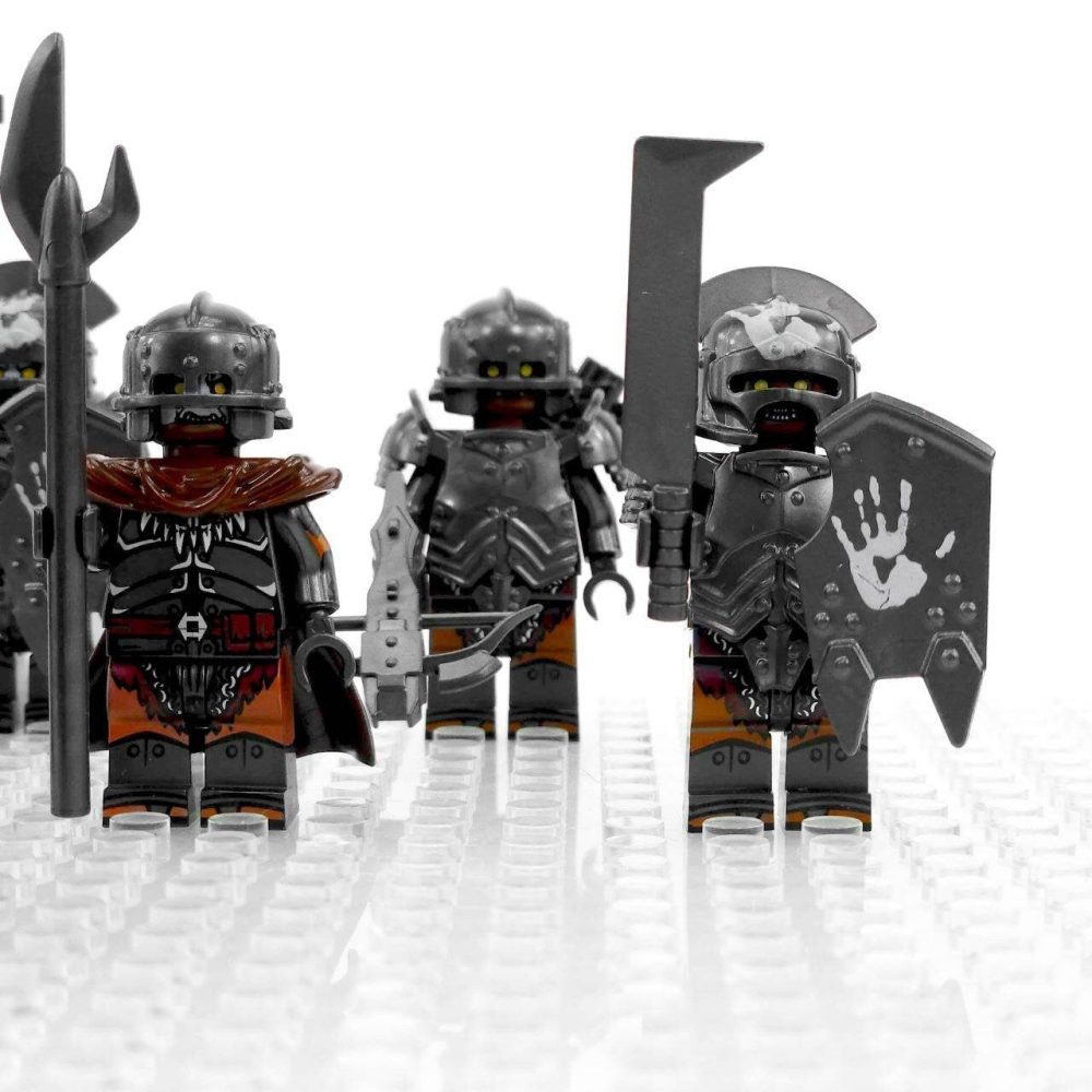 Lord the Rings Uruk-Hai White Hand Minifigure Set 8pcs - Image 5
