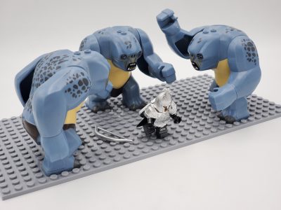 Lord the Rings Cave Trolls Minifigures Set 3pcs (9cm Maxifigures)
