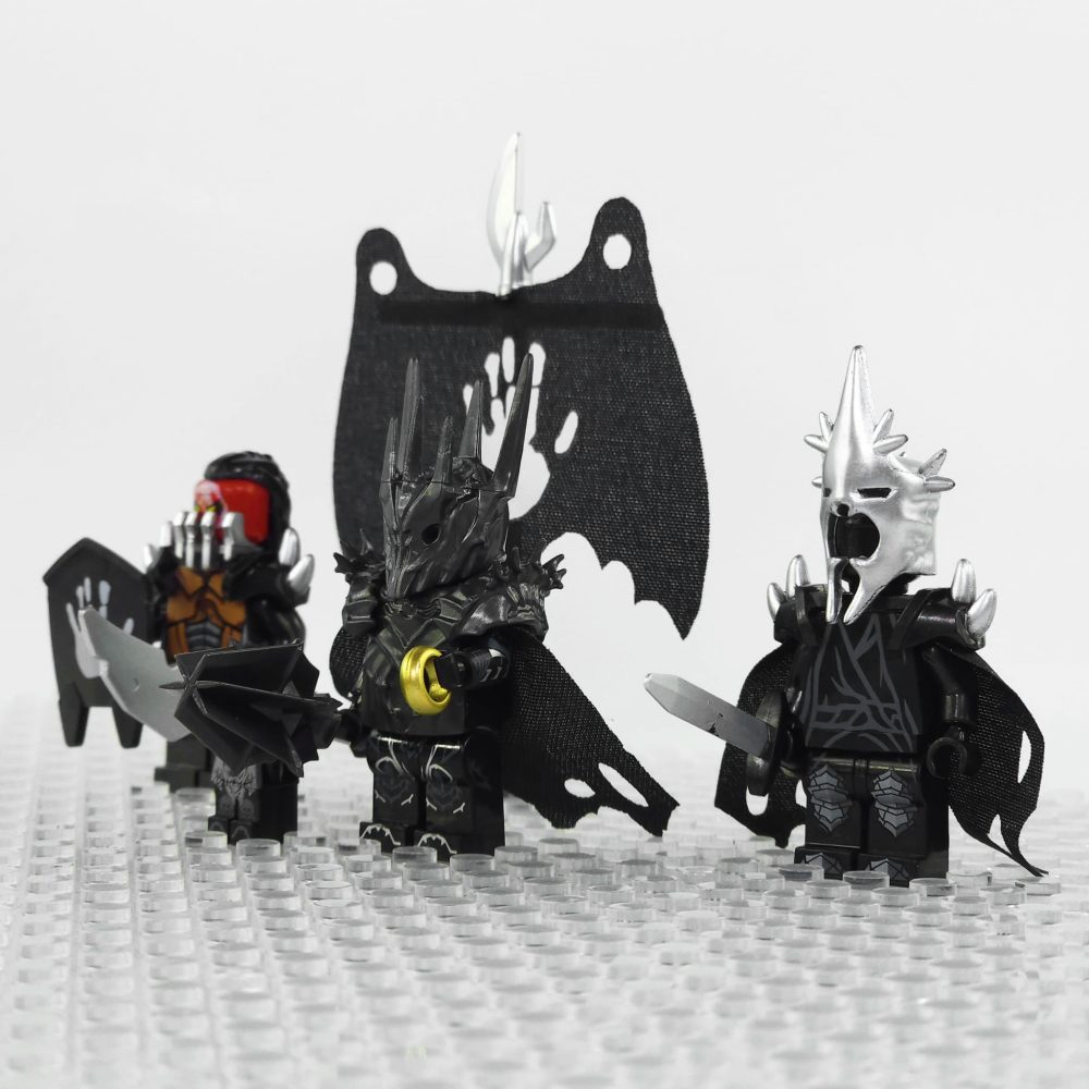 Lord the Rings Sauron Witch King Uruk-Hai Captain Minifigure Set - Image 3