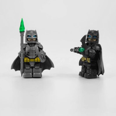 Batman With Heavy Armour and Kryptonite Spear Minifigure Set 2pcs