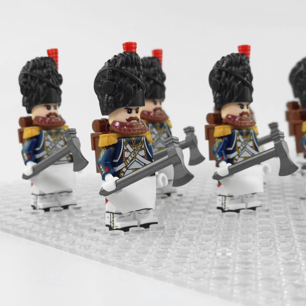 napoleonic-wars-french-sappers-minifigure-set-of-10pcs-with-battle-axes-accessories