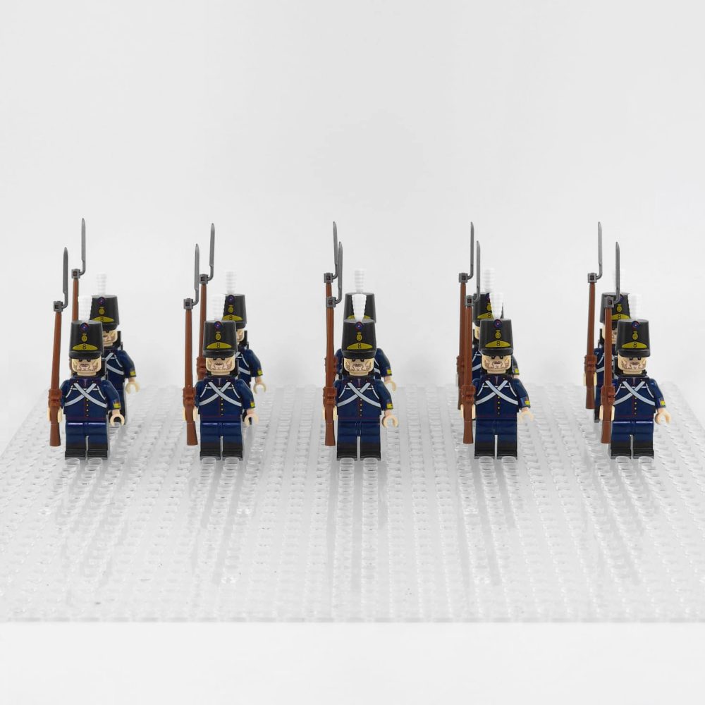napoleonic-wars-portuguese-line-infantry-minifigure-set-of-10pcs-with-rifles-bayonets