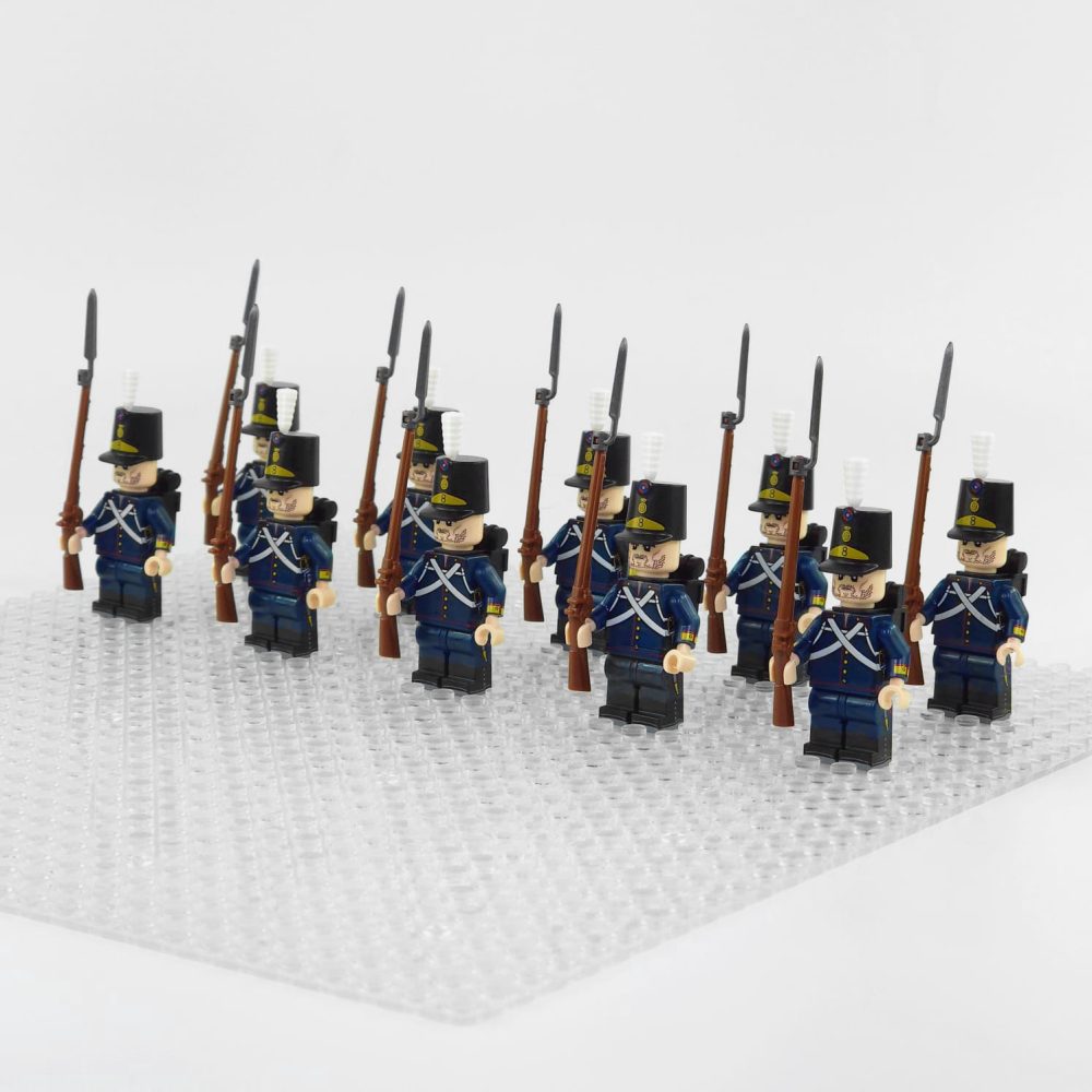 napoleonic-wars-portuguese-line-infantry-minifigure-set-of-10pcs-with-rifles-bayonets