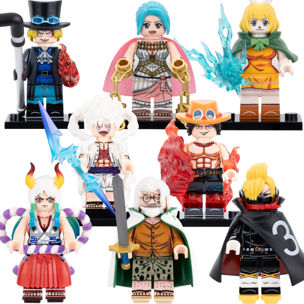 one-piece-luffy-rayleigh-carrot-minifigure-set