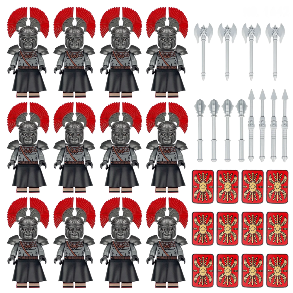 roman-elite-auxiliary-legionaries-minifigure-set-of-12pcs-with-assortment-of