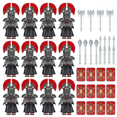 roman-elite-auxiliary-legionaries-minifigure-set-of-12pcs-with-assortment-of
