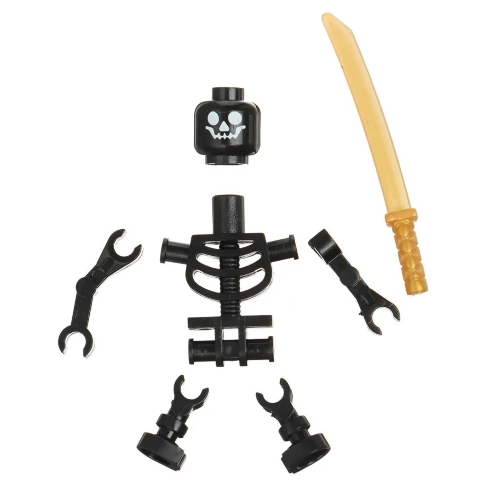 Skeleton Soldiers With Swords Minifigure Set 12pcs (Beige) - Image 9