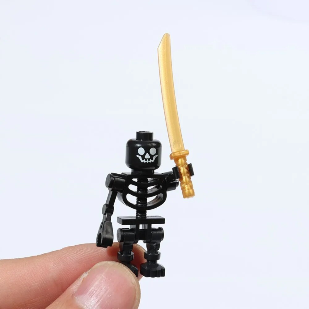 Skeleton Soldiers With Swords Minifigure Set 12pcs (Beige) - Image 8