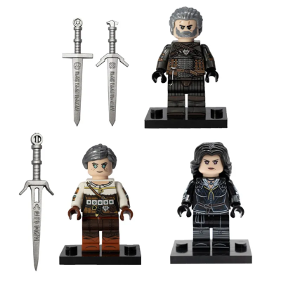 the-witcher-geralt-freya-minifigure-set-with-havcaaren-sword-zireael-sword