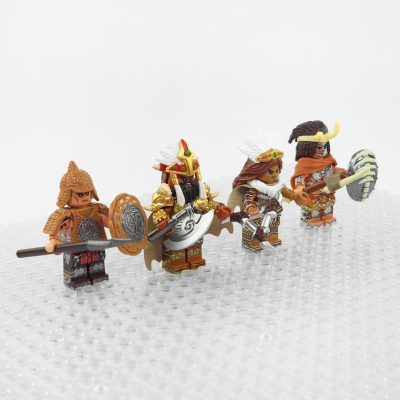 three-kingdoms-nanman-tribe-soldiers-minfigure-set-of-4pcs-with-omni-directional-arms
