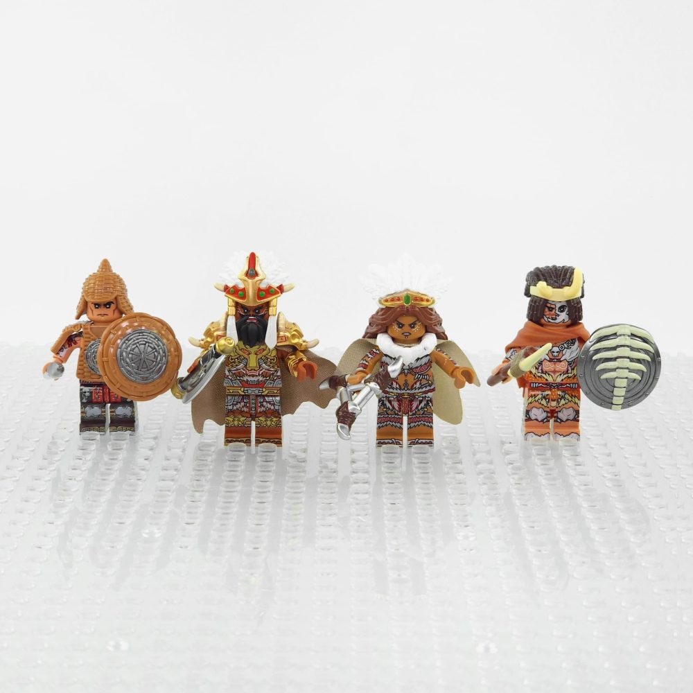 three-kingdoms-nanman-tribe-soldiers-minfigure-set-of-4pcs-with-omni-directional-arms